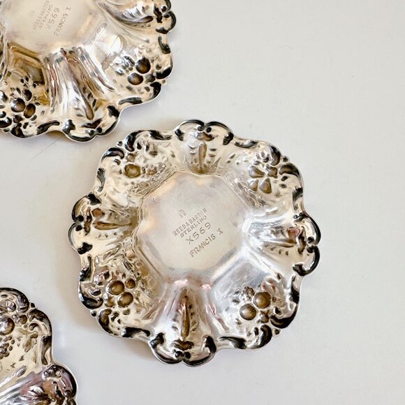 REED & BARTON STERLING SILVER FRANCIS 1 X569 SET OF 4 NUT DISH 3.5" - Picture 11 of 11